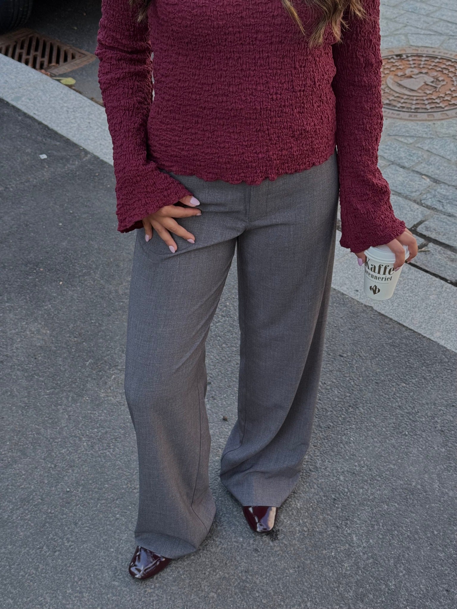 VMTEXAS Trousers - Dark Grey Melange